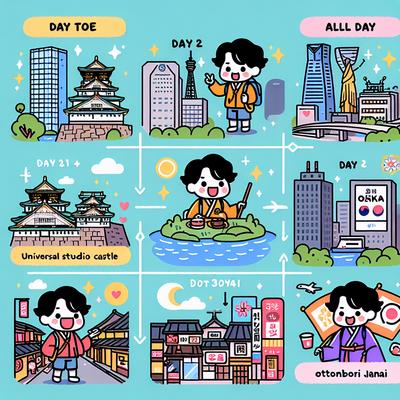 오사카의 매력을 만끽하는 완벽한 3박 4일 여행 코스