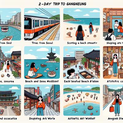 강릉에서의 놀라운 1박 2일, 바다와 예술이 어우러진 여행의 모든 것