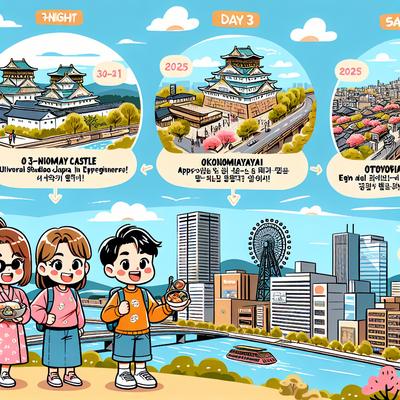 오사카에서의 꿈같은 3박 4일 여행 코스 소개