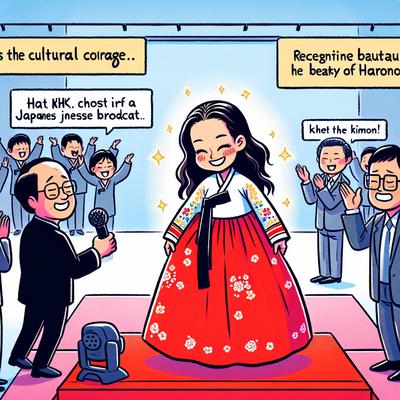 한복을 입고 일본 방송에서 문화의 자존심을 지킨 여배우 이정현의 용기